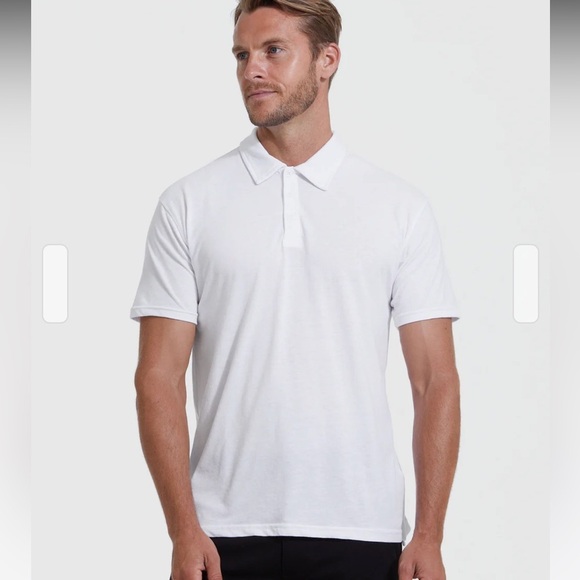 True Classic White Polo Shirt 2XL - Buttery Soft Slim Fit Comfort Tee - Picture 1 of 8